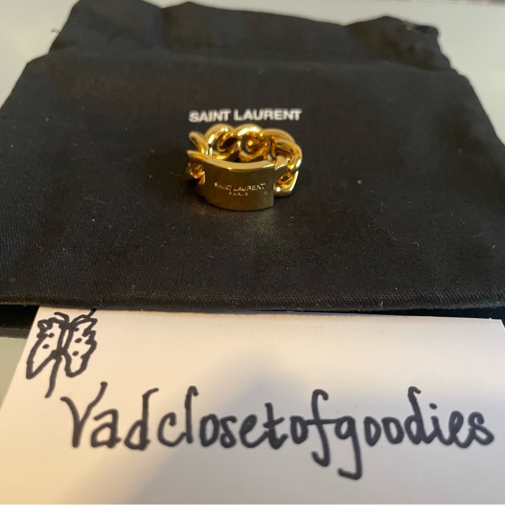 Saint Laurent Paris Curb Link Chain ring